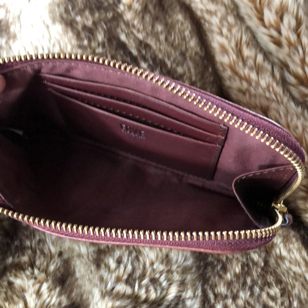 NWOT Frye Rustic Burgundy Leather Wristlet - Picture 8 of 10